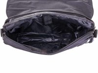 Mel-O-Design Messenger A4 Aktentasche Schultertasche ca. 14 Liter für Schule oder Büro schwarz / blau