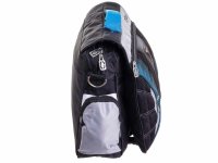 Mel-O-Design Messenger A4 Aktentasche Schultertasche ca. 14 Liter für Schule oder Büro schwarz / blau