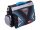 Mel-O-Design Messenger A4 Aktentasche Schultertasche ca. 14 Liter für Schule oder Büro schwarz / blau