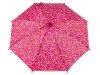 ESPRIT pinker Regenschirm mit weißen, orangen und rosa Herzen Muster
