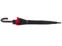 Pierre Cardin Long AC Allongé schwarz-roter robuster Regenschirm mit vergrößertem Dach