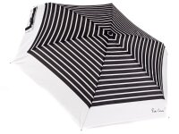 Pierre Cardin sehr kleiner und schwarz-wei&szlig; gestreifter Regenschirm mit einem wei&szlig;en Rand