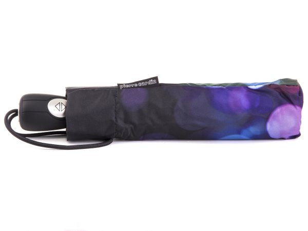 Pierre Cardin Funky Glitter Regenschirm Taschenschirm mit Knopfverschluss