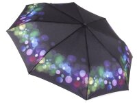 Pierre Cardin Funky Glitter Regenschirm Taschenschirm mit Knopfverschluss