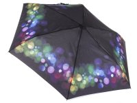 Pierre Cardin Funky Glitter Mini Regenschirm Taschenschirm Hand&ouml;ffner Unisex mit Klettverschluss