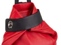 Prato Shahid Cityrucksack Rindleder black-dark red