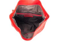 Prato Shahid Cityrucksack Rindleder black-dark red