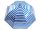 Happy Rain Long AC Domeshape Langschirm, silber-blau gestreift