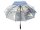 Happy Rain Long AC Domeshape Langschirm, silber-blau gestreift