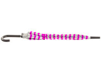 Happy Rain Long AC Domeshape Langschirm, silber-pink gestreift