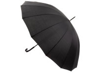 Happy Rain Essentials Golf Stockschirm, schwarz, 75/16 RH