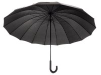 Happy Rain Essentials Golf Stockschirm, schwarz, 75/16 RH