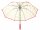 Happy Rain Long AC Regenschirm transparent mit Emojis clear-rot