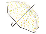 Happy Rain Long AC Regenschirm transparent mit Emojis clear-sz