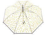 Happy Rain Long AC Regenschirm transparent mit Emojis clear-sz