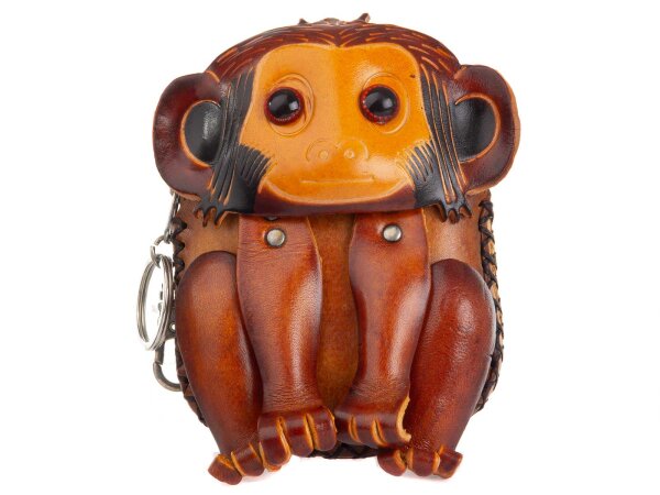 Taschenanhänger Schlüsselanhänger "Affe" Ape braun