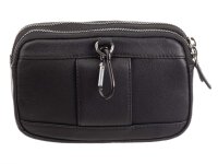 JS Geldbörse aus Leder mit Gürtelschlaufe und Karabiner