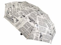 happy rain essentials Super Mini Regenschirm Taschenschirm Newspaper