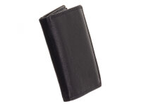 JS 8 Karten Brieftasche, Kombibörse aus Leder schwarz