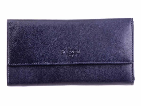 The Chesterfield Brand C080315 Leder Portemonnaie Querformat navy mit RFID Schutz