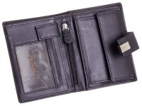 Maitre Geldbörse Portemonnaie Münzbörse Riegelbörse Ilena Damen 9,5 cm x 12,5 cm x 2,5 cm Schwarz
