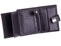 Maitre Geldbörse Portemonnaie Münzbörse Riegelbörse Ilena Damen 9,5 cm x 12,5 cm x 2,5 cm Schwarz