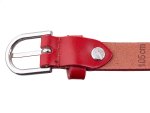 Prato Gürtel G02 ovale Schnalle S rot 100 cm
