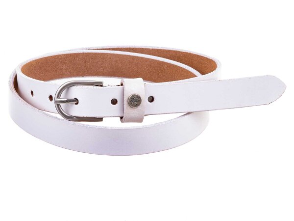 Prato Gürtel G02 ovale Schnalle S weiss 85 cm