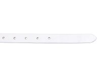 Prato Gürtel G02 ovale Schnalle S weiss 85 cm
