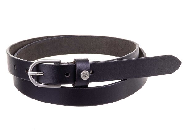 Prato Gürtel G02 ovale Schnalle S shiny black 110 cm