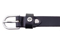 Prato Gürtel G02 ovale Schnalle S shiny black 105 cm
