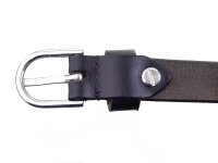 Prato Gürtel G02 ovale Schnalle S shiny black 105 cm