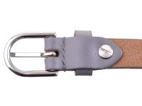 Prato Gürtel G02 ovale Schnalle S mid grey 85 cm