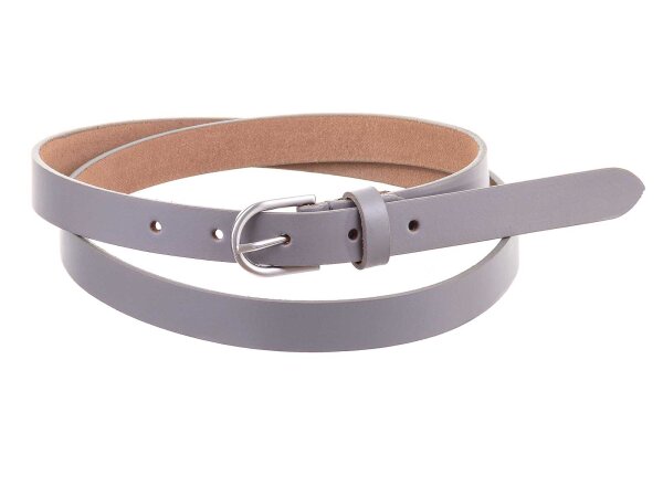 Prato Gürtel G02 ovale Schnalle S mid grey 110 cm