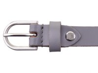 Prato Gürtel G02 ovale Schnalle S mid grey 110 cm