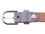 Prato Gürtel G02 ovale Schnalle S mid grey 105 cm