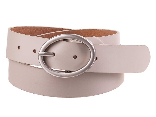 Prato Gürtel G05 mit Runder Schnalle beige 85 cm