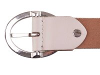 Prato Gürtel G05 mit Runder Schnalle beige 85 cm