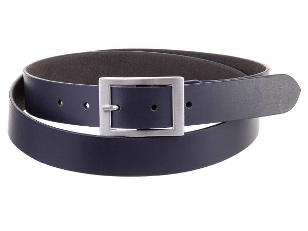 Prato Gürtel G26 Damen Gürtel Büffel Leder dark blue 85 cm