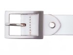 Prato Gürtel G26 Damen Gürtel Büffel Leder weiss 85 cm