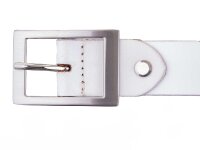 Prato Gürtel G26 Damen Gürtel Büffel Leder weiss 100 cm