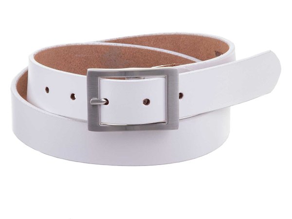 Prato Gürtel G26 Damen Gürtel Büffel Leder weiss 105 cm