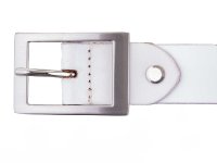 Prato Gürtel G26 Damen Gürtel Büffel Leder weiss 105 cm