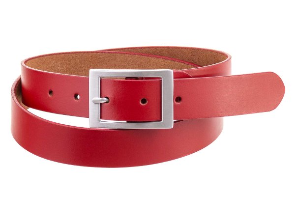 Prato Gürtel G26 Damen Gürtel Büffel Leder rot 85 cm