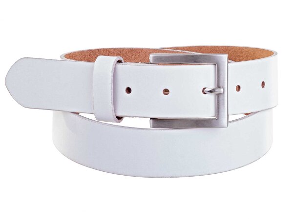 Prato Gürtel G28 Leder Gürtel weiss 90 cm