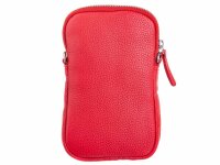 Prato LM J07 Asif Rindleder glatt Handy Umhängetasche rot