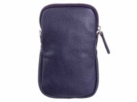 Prato LM J07 Asif Rindleder glatt Handy Umhängetasche dblau