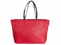 Prato LM K33-P Asif Rindleder geprägt Shopper rot/sw