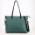Prato LM K02 Asif Rindleder geprägt Shopper green/dark grey