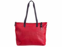 Prato LM K02 Asif Rindleder geprägt Shopper rot7schwarz
